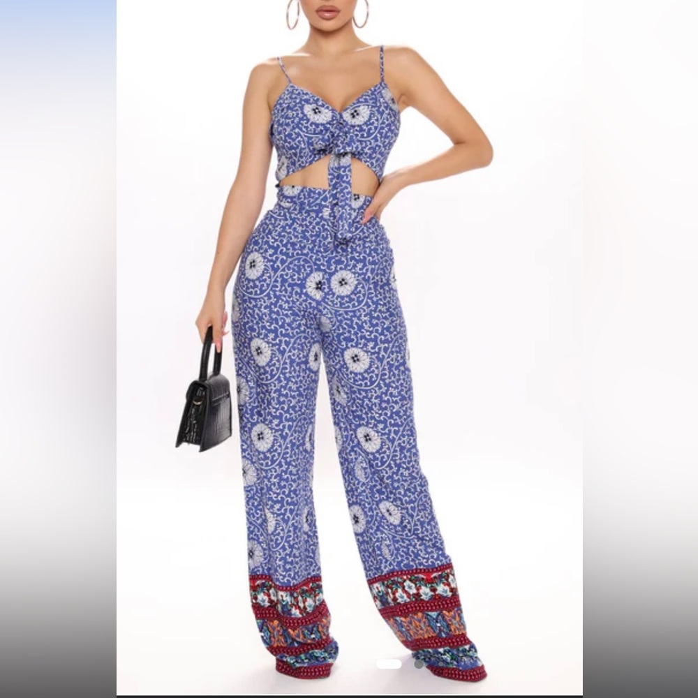 Fashion Nova Blue jumpsuit
